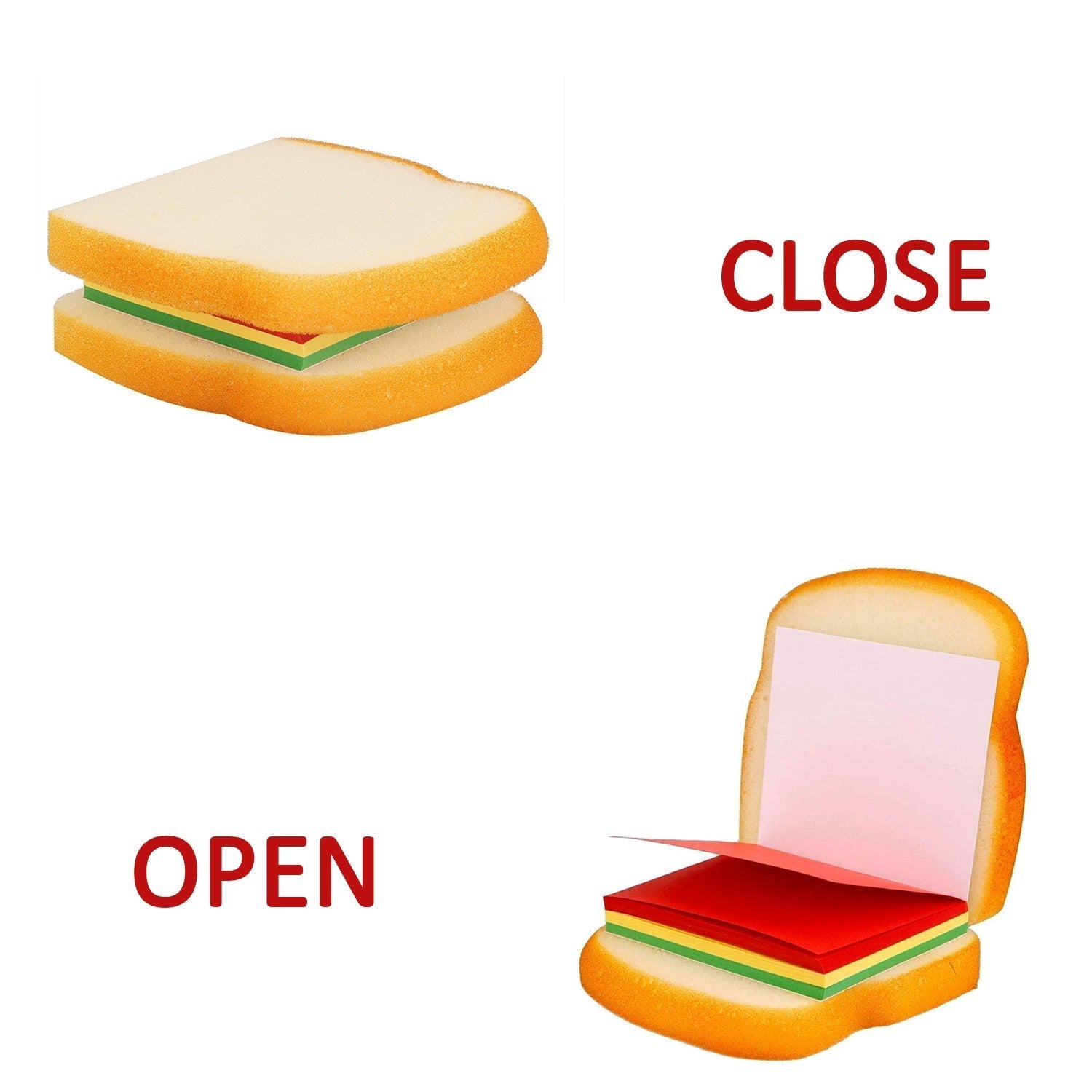 Sandwich Shaped Note / Sticky Notes / Memo Notes, Unique Mini Notes (Multicolor) Sandwich Shaped Note / Sticky Notes / Memo Notes, Unique Mini Notes (Multicolor)